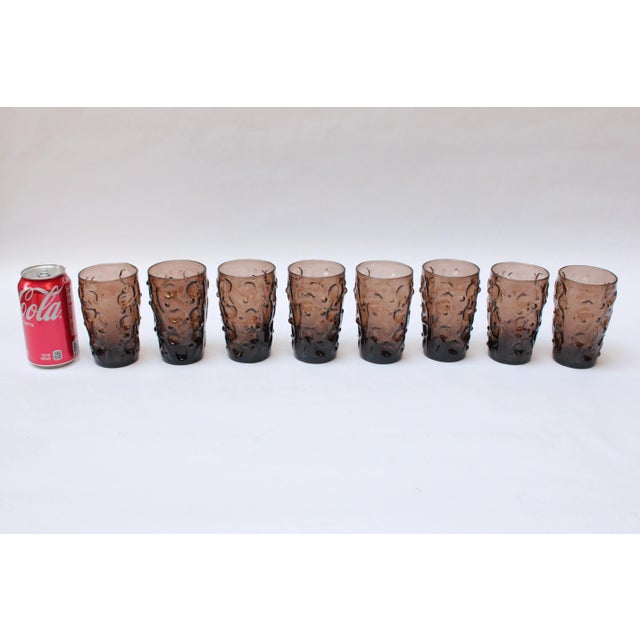 Mid-Century Modern Set of Eight "El Rancho" Morocco Brown Juice Glasses by Bryce Brothers For Sale - Image 3 of 10
