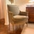 Green Vintage Velvet Armchair With Green Wash and Gilt Carved Frame For Sale - Image 8 of 9