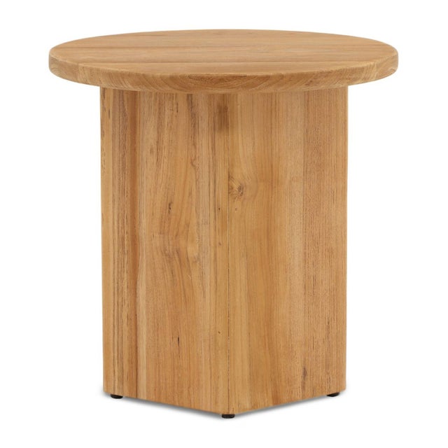 Palmera Teak & Rope Outdoor Side Table For Sale - Image 4 of 6