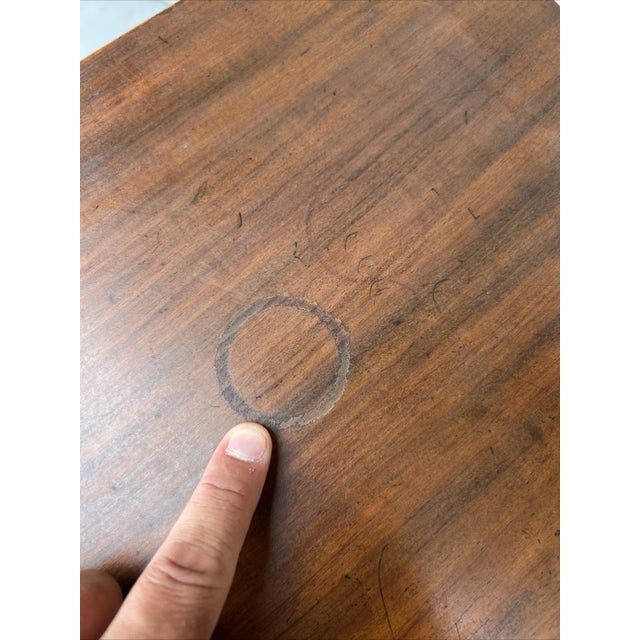 Antique Mahogany Federal Hepplewhite Drop-Leaf Pembroke Table, Pennsylvania 1800 For Sale - Image 10 of 12