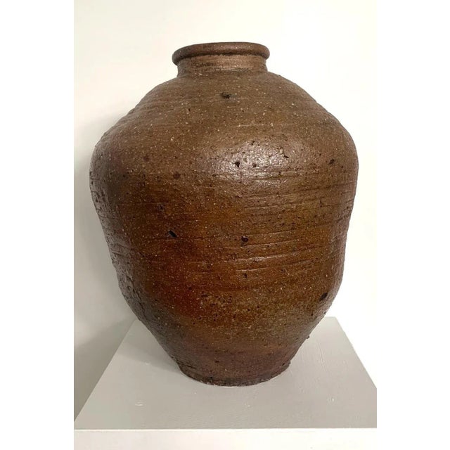 Large Japanese Antique Shigaraki Tsubo Jar For Sale - Image 11 of 13