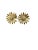 Les Bernard Signed Earrings Floral Gold Tone Faux Pearl Clip On For Sale - Image 6 of 9