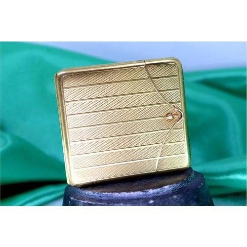 Gold Matchbook Box with Guilloche Bands For Sale - Image 5 of 7