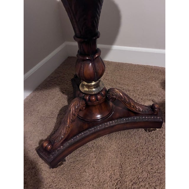 This exceptional late 20th-century Neoclassical revival accent table by Maitland-Smith showcase extraordinary artistry and...