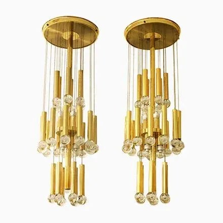 Metal Chandelier by Gaetano Sciolari, 1970s For Sale - Image 7 of 7