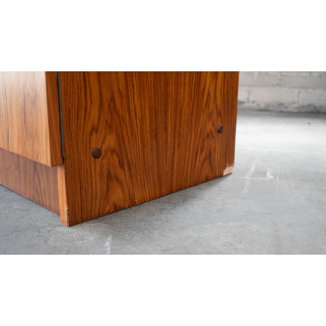 1970s Mid-Century Danish Modern Rosewood Hideaway Desk & Cabinet For Sale - Image 13 of 15