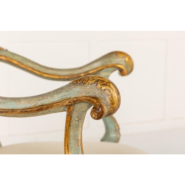 Set of Antique Italian Painted Chairs, 1700s For Sale - Image 11 of 14