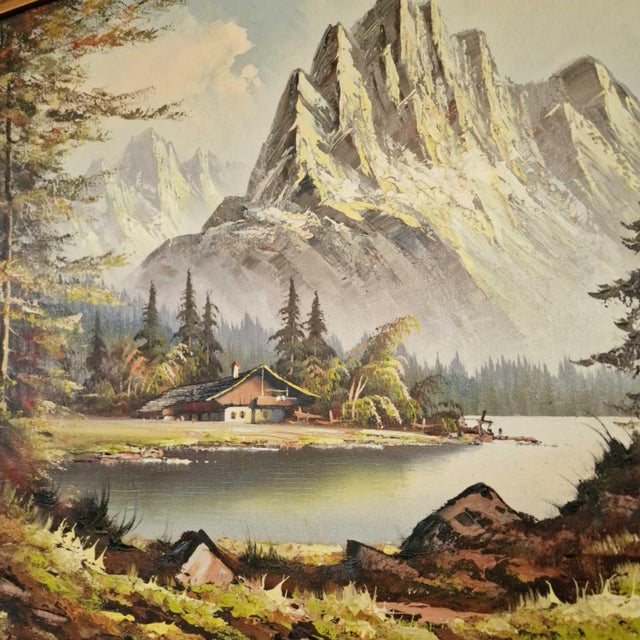 The Alps, 1980s, Oil on Canvas, Framed For Sale - Image 7 of 9