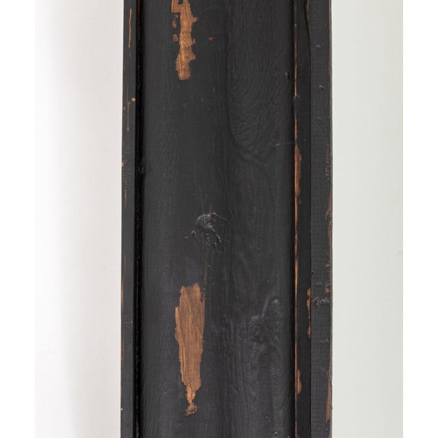 Contemporary Rustic Ebonized Wood Framed Mirror For Sale - Image 3 of 6