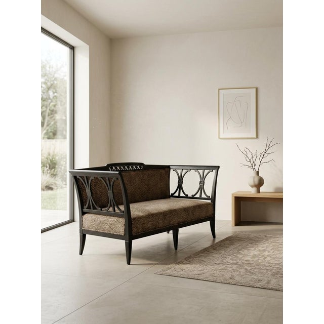 Early 20th Century Vienna Secession "Fledermaus" Style Bentwood Settee For Sale - Image 4 of 4