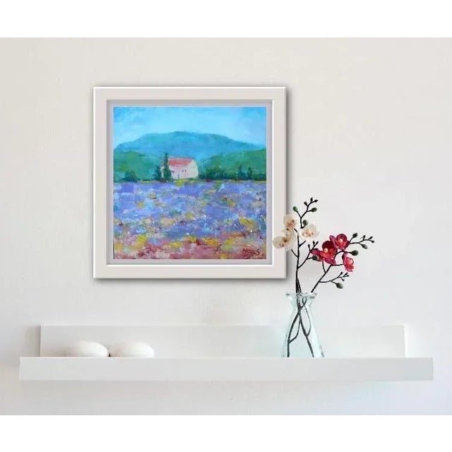 Contemporary Provence Lavender, Modern Impressionist Oil Painting For Sale - Image 3 of 12