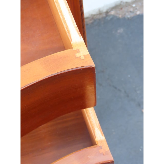 Wabash 1940s Tall Serpentine Front Mahogany Nightstand Side End Table 6458 For Sale - Image 10 of 18