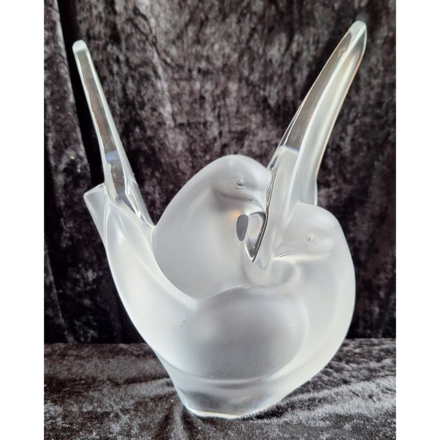 Figurative Vase Sylvie in Satin-Finished Crystal Glass by Lalique, 1960s For Sale - Image 6 of 8