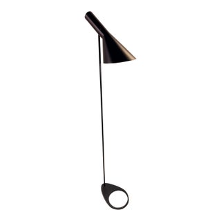 Mid-Century Modern Louis Poulsen Aj Black Floor Lamp For Sale