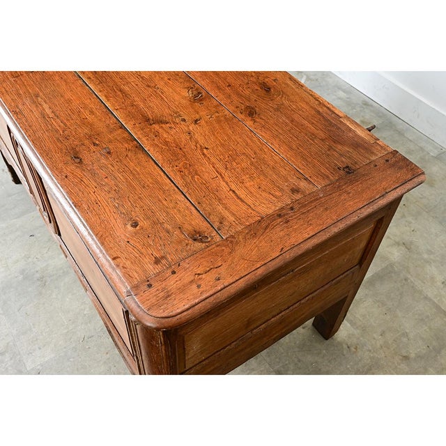 French 19th Century Solid Oak Carved Coffer For Sale - Image 9 of 11