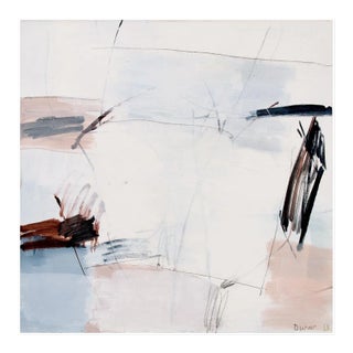 Contemporary Abstract Acrylic on Canvas Painting "Flussnebel" by Andreas Durrer For Sale