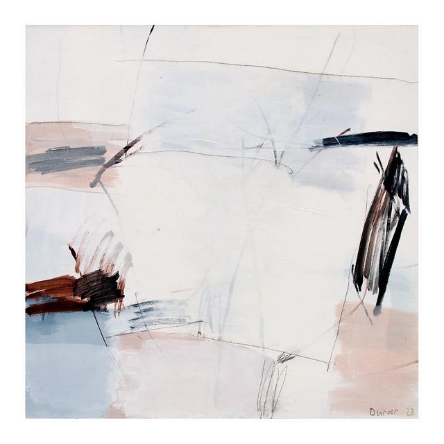 Contemporary Abstract Acrylic on Canvas Painting "Flussnebel" by Andreas Durrer For Sale