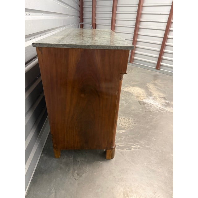 Antique 19th Century French Empire Chest of Drawers With Marble Top For Sale In Los Angeles - Image 6 of 9