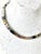 Contemporary Vintage Sterling Silver and Gold Plated Hammered Tube Beaded Necklace For Sale - Image 3 of 3