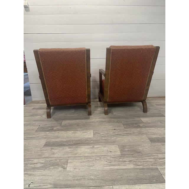 1920s Vintage Art Deco Armchair, 1920s, Set of 2 For Sale - Image 5 of 11