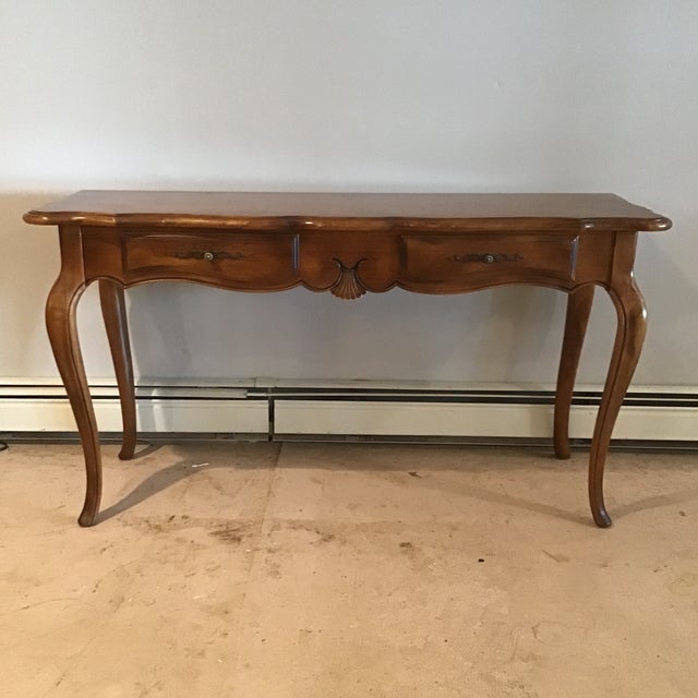 20th Century French Country Ethan Allen Console Table Chairish