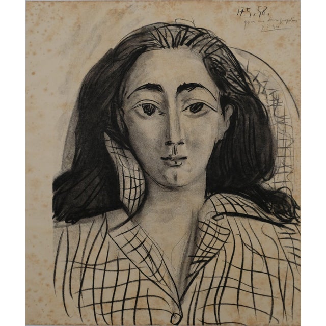 Pablo Picasso, Portrait of Jacqueline, Lithograph For Sale