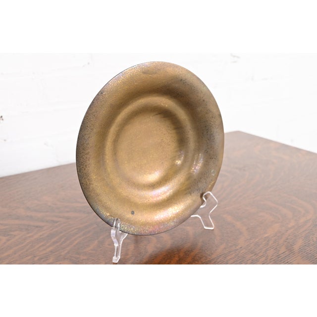 Tiffany Studios Tiffany Studios New York Bronze Doré Plate or Shallow Bowl For Sale - Image 4 of 10
