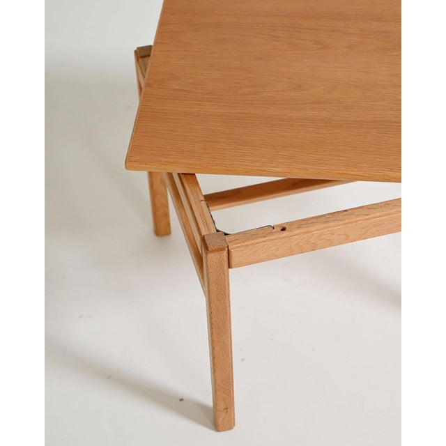 Casino Oak Coffee Table by Sven Engström and Gunnar Myrstrand for Tingströms, 1960s For Sale - Image 9 of 11