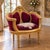 1960s 1960 Artisan Louis XVI Burgundy Beech Sofa Set-3 Pc For Sale - Image 5 of 16