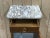 Brown Nightstand in Marquetry and White Marble, Early 20th Century For Sale - Image 8 of 10