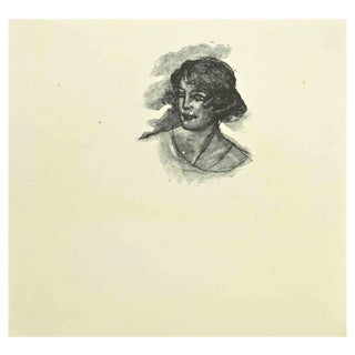 After Jean Paul Sauget, Portrait, 1921, Woodcut For Sale