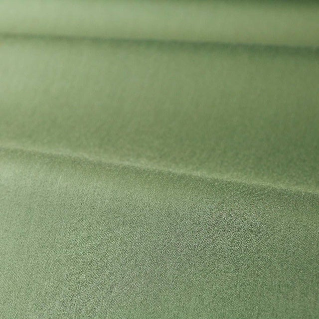 Zoffany Zoffany Wool Satin Fabric in Green Stone For Sale