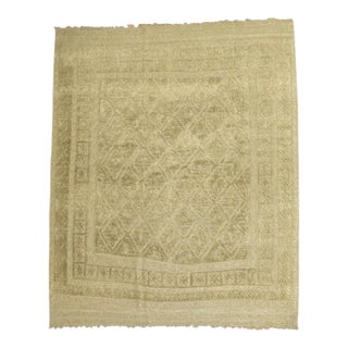 Zabihi Collection Vintage Persian Souf Jajim Carpet - 5' x 5'11" For Sale