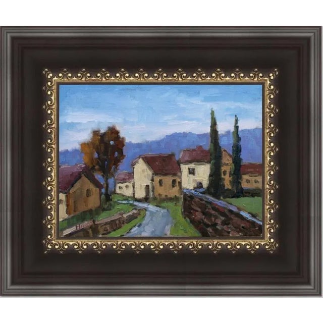 2020s Modern Contemporary Tuscan Landscape Oil Painting For Sale - Image 5 of 7