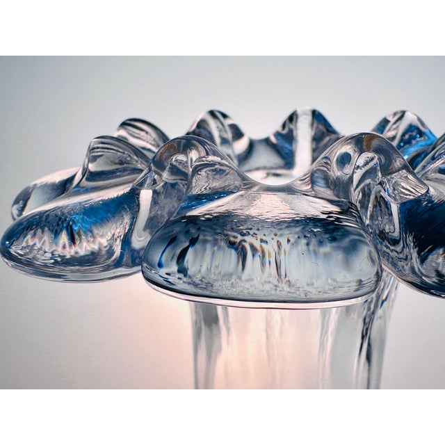 Handmade Crinoline Vase in Crystal Glass by Göran Wärff & Ann Wärff for Kosta Boda, Sweden, 1970s For Sale - Image 3 of 11