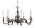 Eight-Arm Chandelier in White Brass For Sale