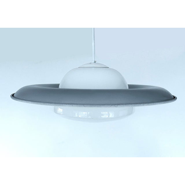Large Art Deco Glass Pendant Lights, 1930s, Set of 2 For Sale - Image 16 of 18