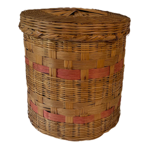 Vintage Large Lidded Basket