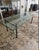 Metal 1970s Ilana Goor Style Brutalist Iron Rebar Dining Table With 3/4” Gemstone Edge Glass Top For Sale - Image 7 of 11