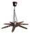 Vintage Spanish Colonial Starburst Ceiling Lamp, 1940s For Sale