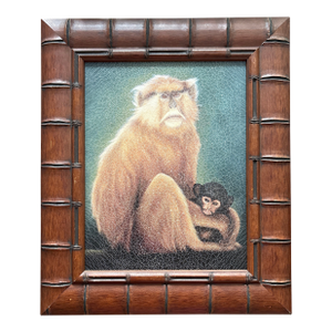 Helmut Koller Baboon and Baby Giclee Painting