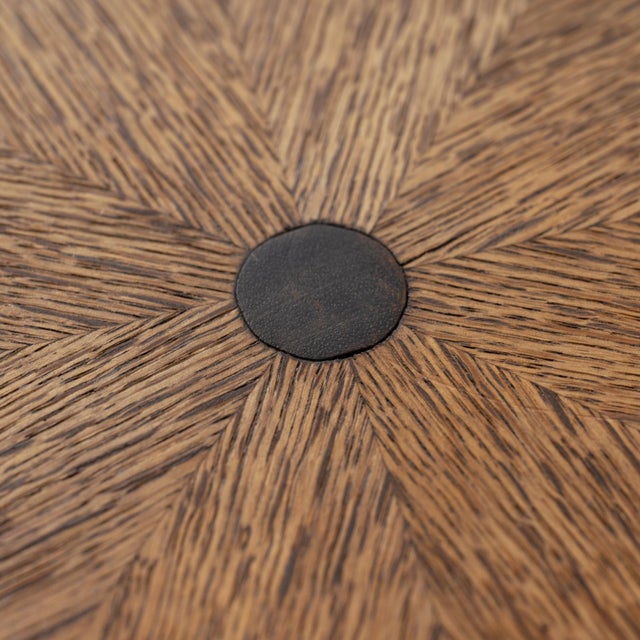 Dutch Art Deco Octagonal Side Table in Oak, 1920s For Sale - Image 12 of 18