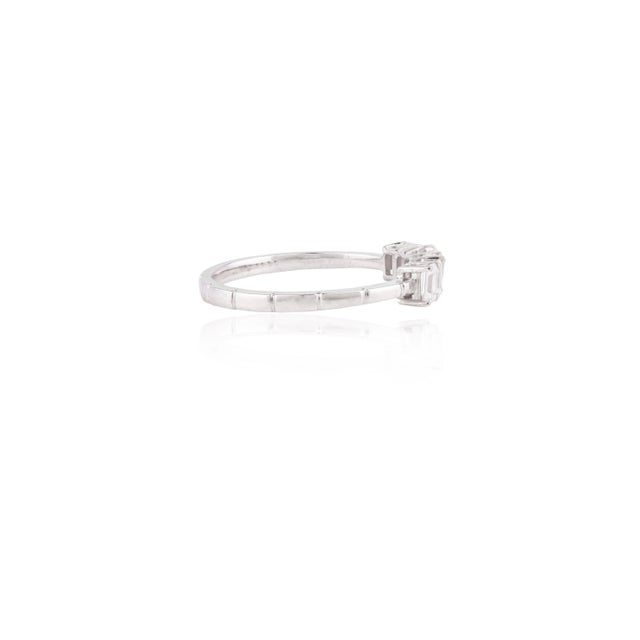 Metal Art Deco Diamond Eternity Band Size 8 For Sale - Image 7 of 12