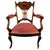 Edwardian Mahogany & Satinwood Inlaid Armchair with Castors, 1905 For Sale - Image 9 of 9