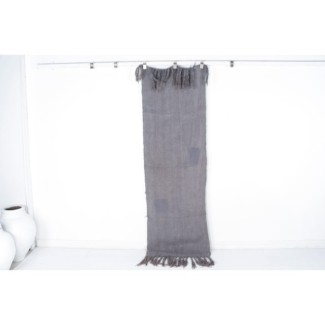 Vintage Anatolian Grey Hemp Runner Rug, 1960 For Sale - Image 10 of 10