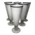 Mid 20th Century Modern White Cased Art Glass Highball Glasses With Black Rims - Set of 6 For Sale