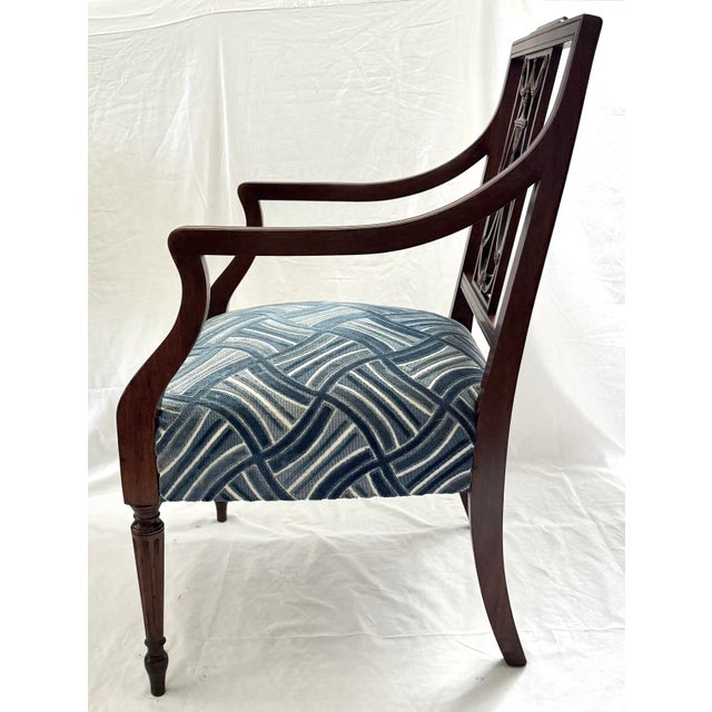 1940s Sheraton Mahogany Arm Chair For Sale - Image 4 of 9