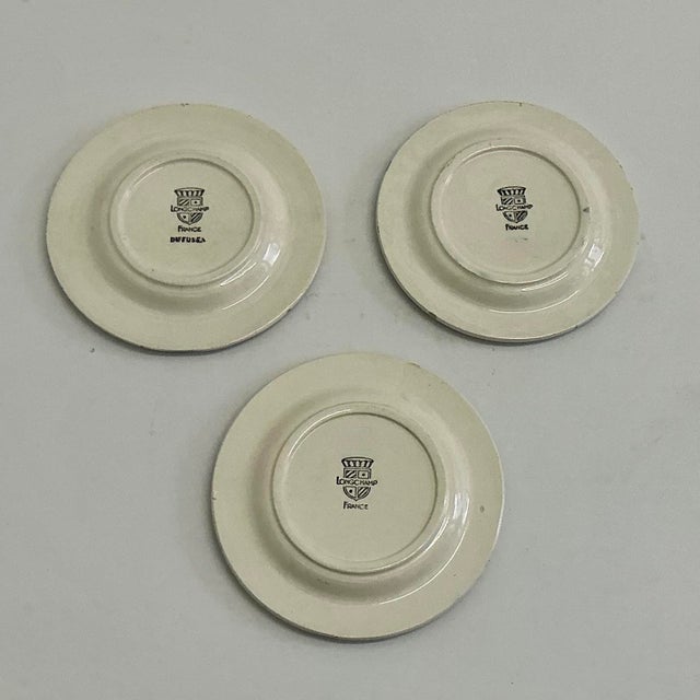 Pernod Fils 45 & 51 ashtray Blue and white ceramic Stamped: Longchamp France Diffusex advertising Diameter: 15 cm; Height:...