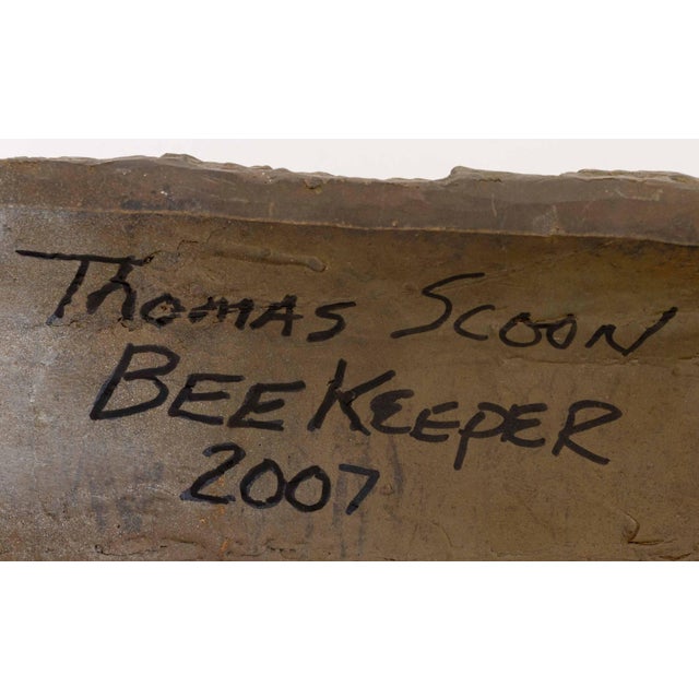 Thomas Scoon "Beekeeper" Art Glass Wall Sculpture For Sale - Image 16 of 16