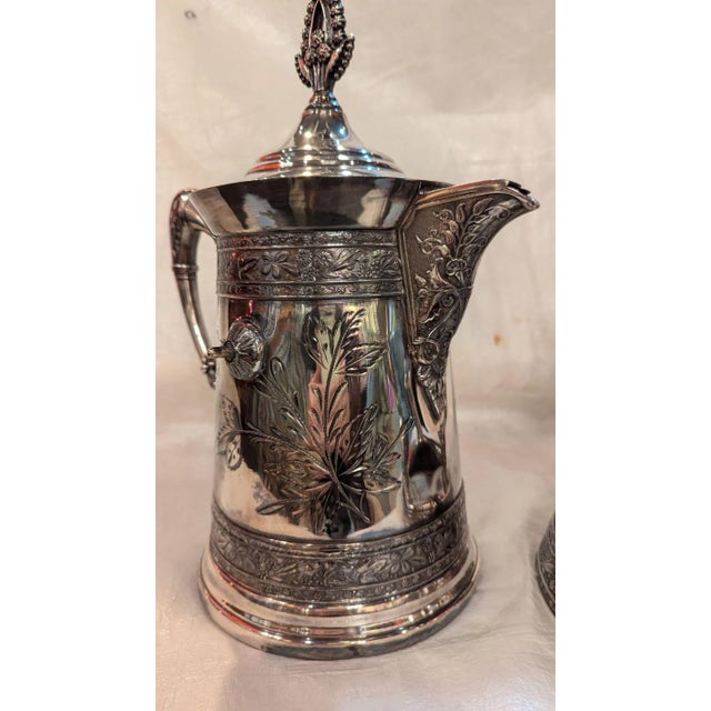 Metal Mid 19th Century Silverplate Ice Water Tipper For Sale - Image 7 of 9